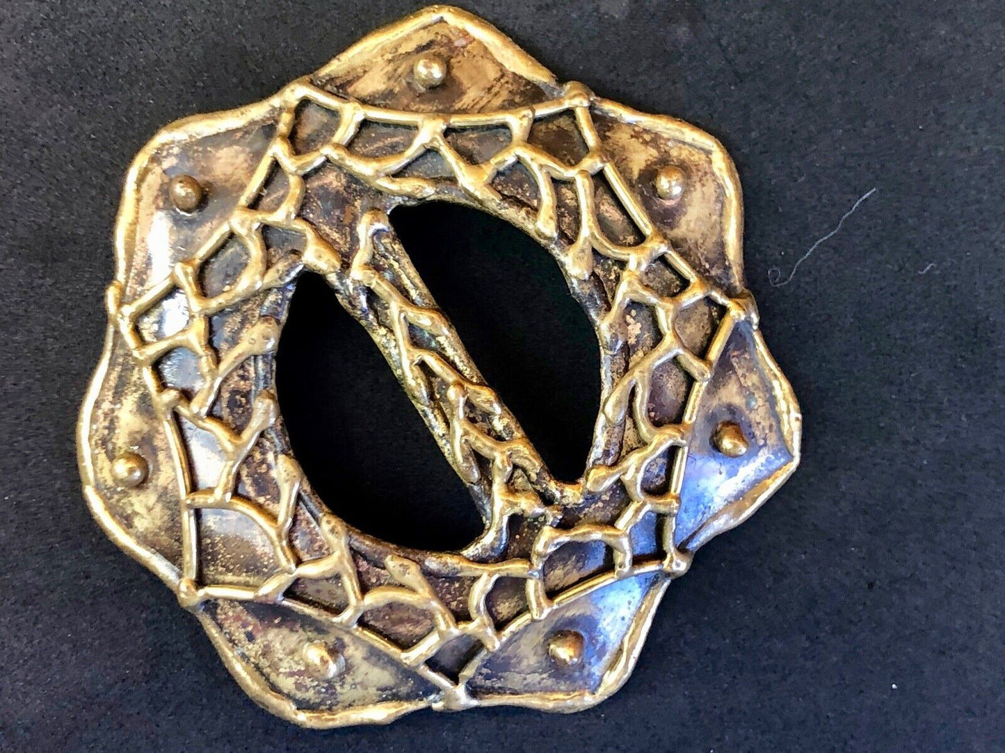 Unique Hobo Art Deco Star Pattern Artisan Belt Buckle 