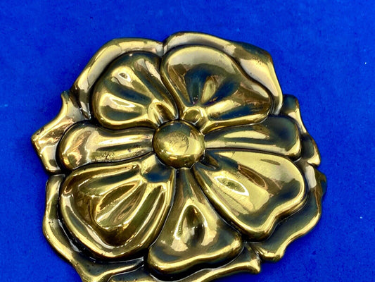 Vintage Charmant of Beverly Hills, CA figural flower belt buckle scarf clip 