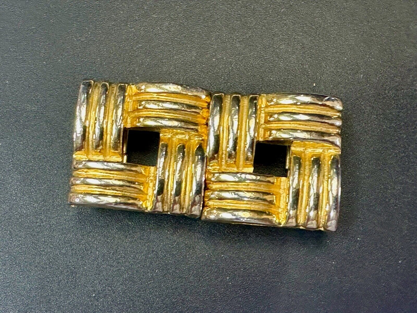 Two piece interconnecting vintage belt buckle by Dotty Smith