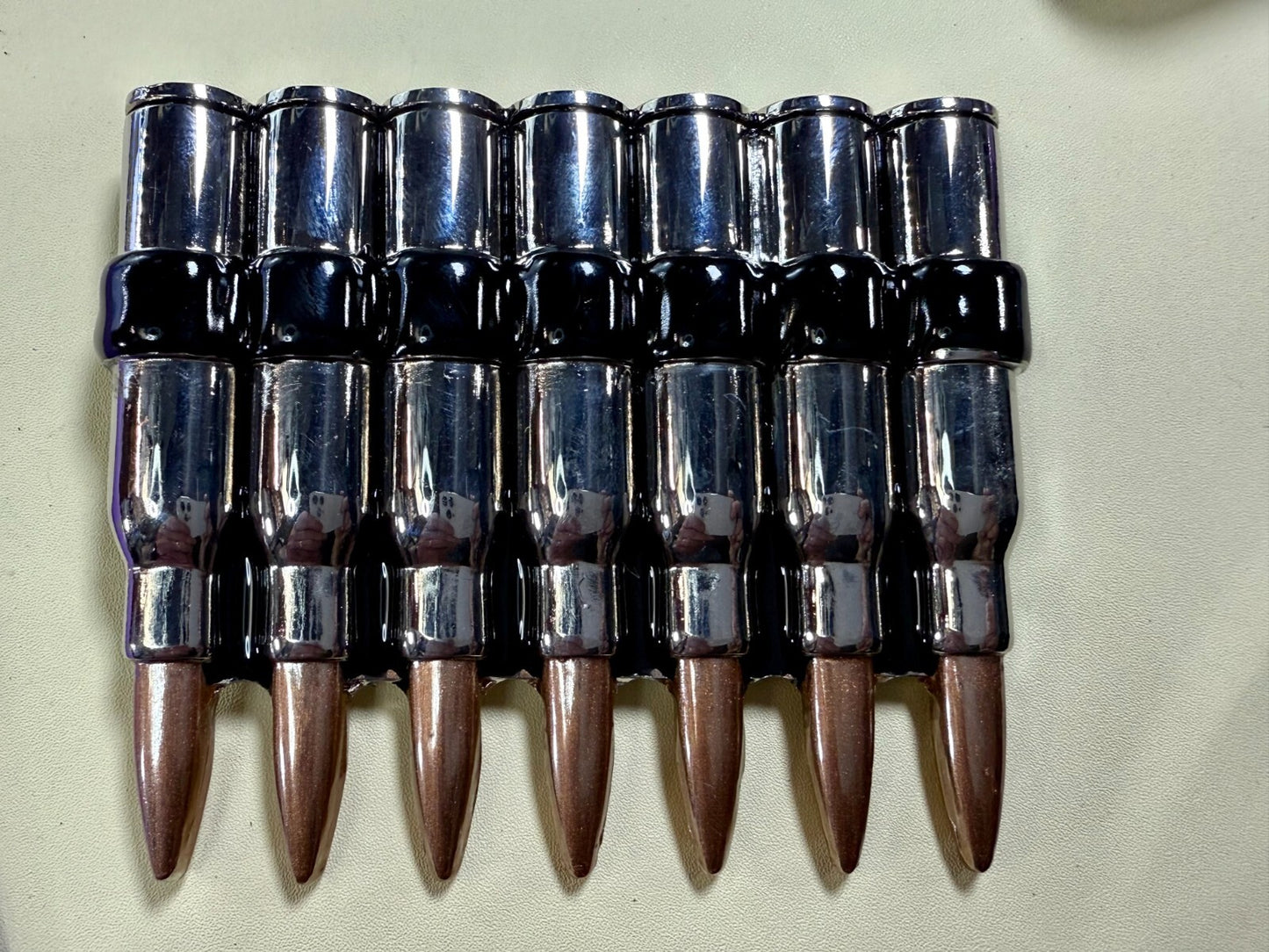 Ammo Bullets Clip MOS Figural Seven Shots Gun Collectors Heavy Large Belt Buckle
