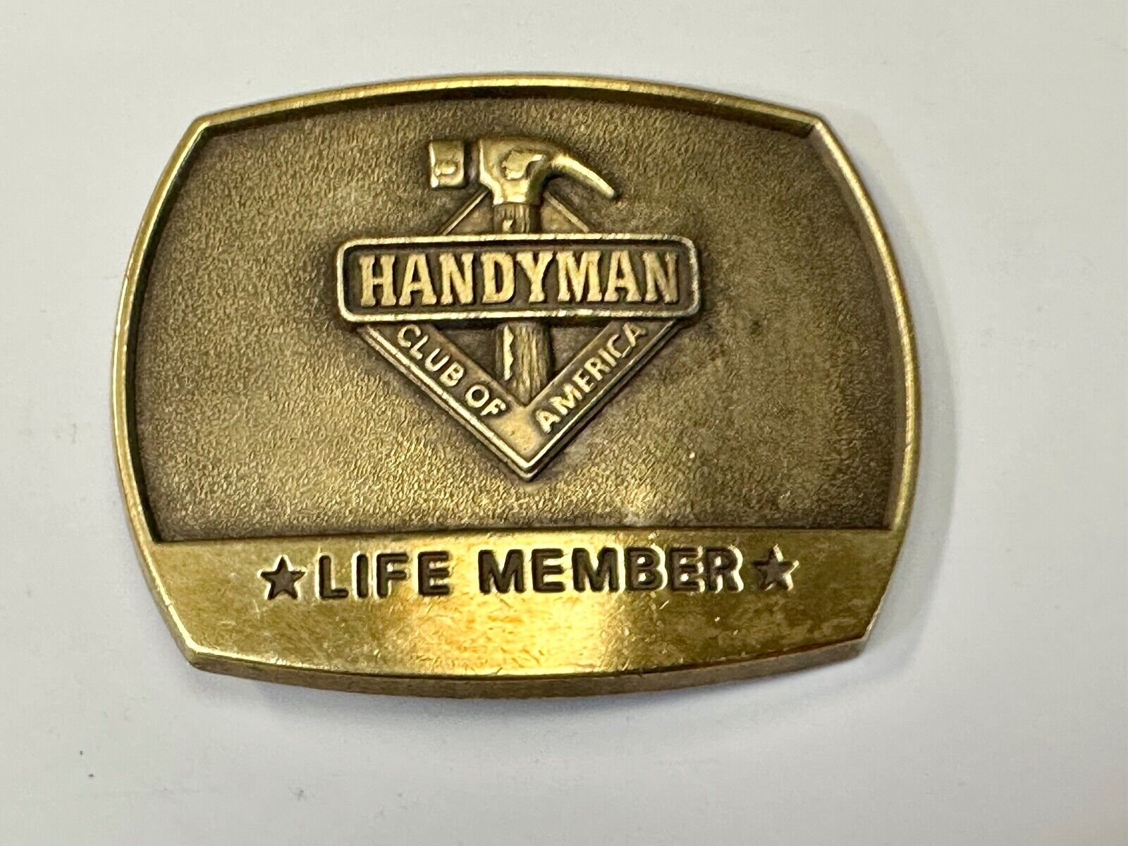 Vintage Handyman Club Of America Life Member Belt Buckle 1996