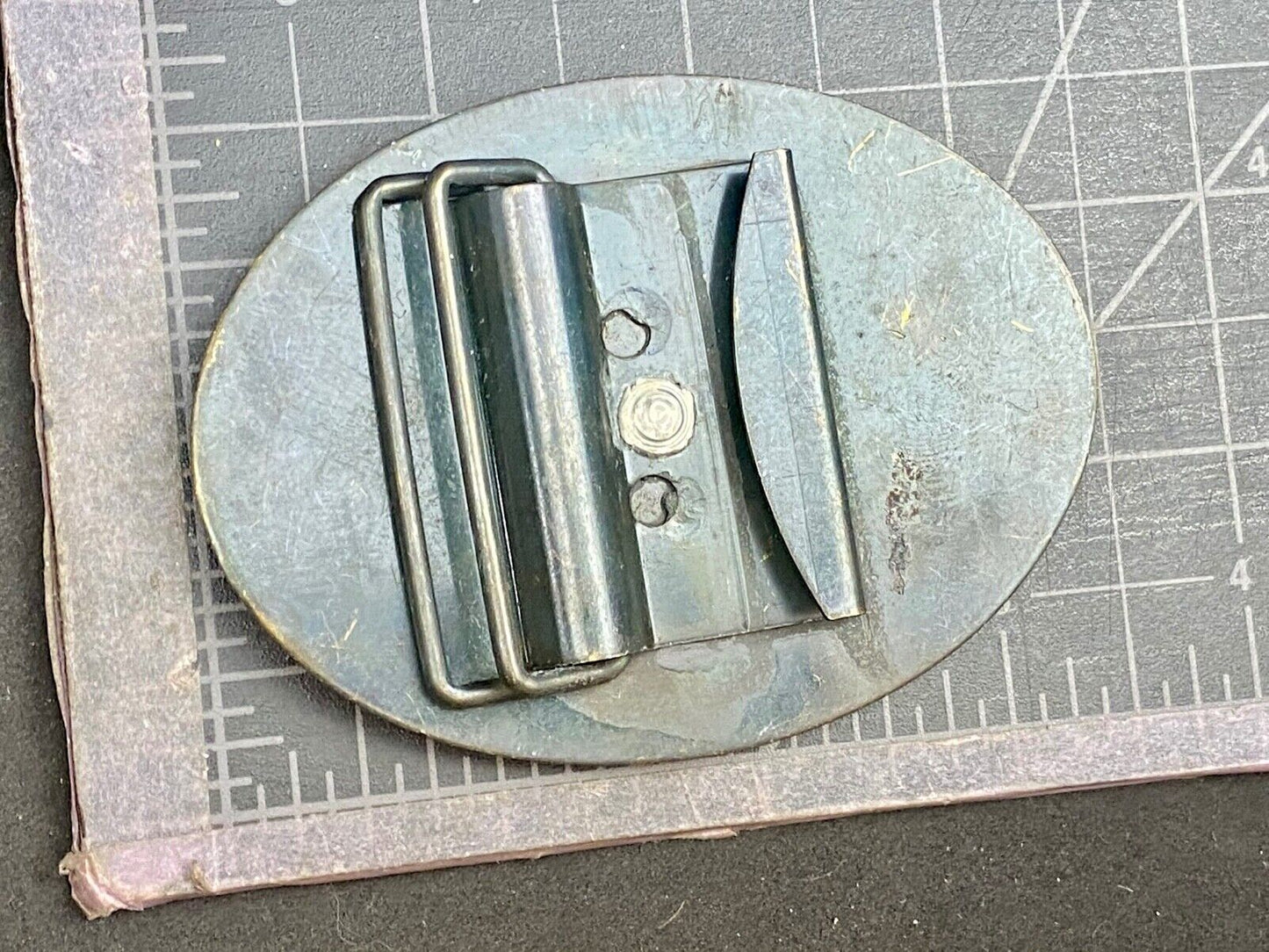 Unknown to me - family crest? Wild horses belt buckle 