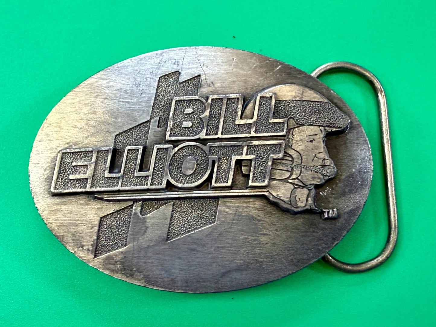 Bill Elliott NASCAR Car Racing Racer Driver Vintage 1991 Licensed  Belt Buckle