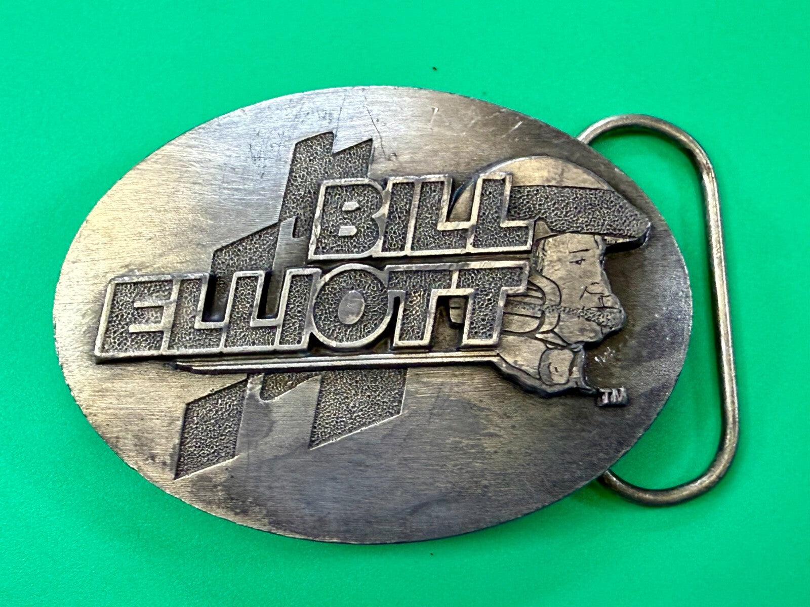 Bill Elliott NASCAR Car Racing Racer Driver Vintage 1991 Licensed  Belt Buckle