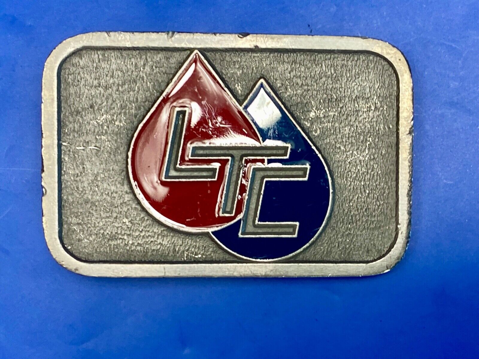 Vintage LTC Fuel Gas Oil energy logo company belt buckle by CD-Hit