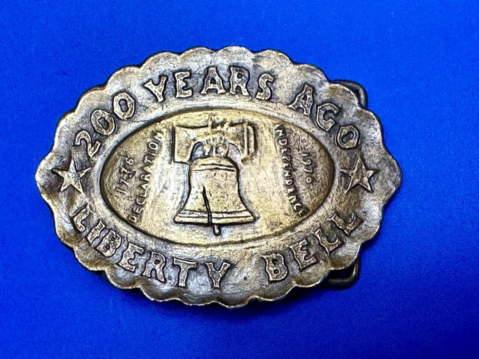 200 years ago Liberty bell commemorative patriotic belt buckle