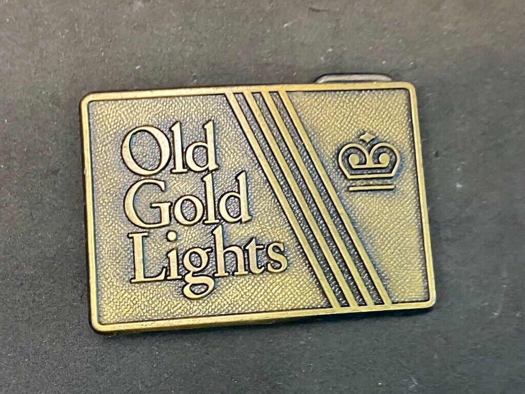 Vintage 1970S ***Old Gold Lights*** Cigarettes Tobacco Advertising Belt Buckle