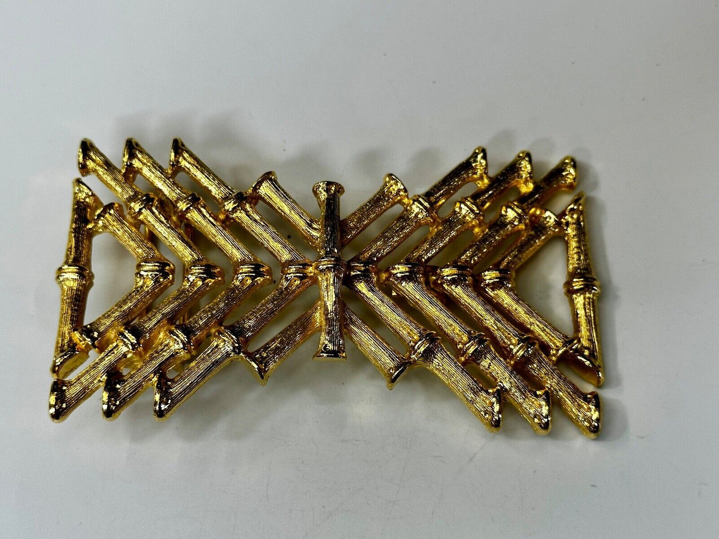 Abstract Bamboo Stick Design Large Vintage Belt Slide Buckle by Mimi Di N