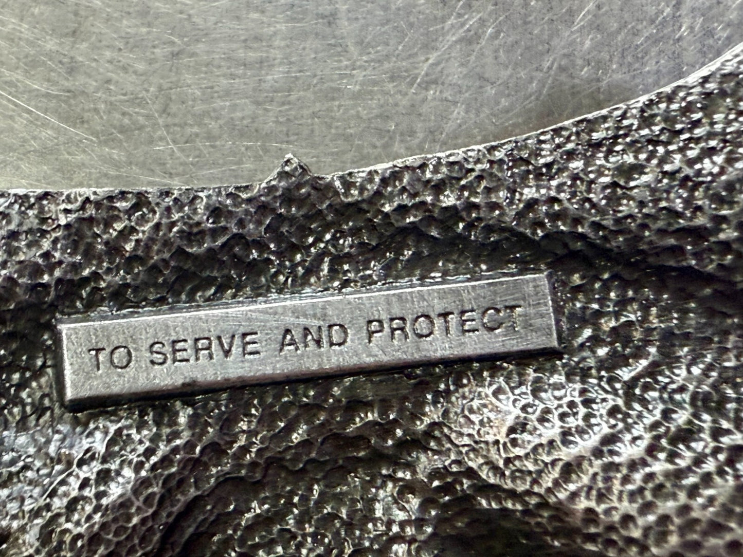 United States American Lawman To Served & Protect VTG 1986 Siskiyou Belt Buckle