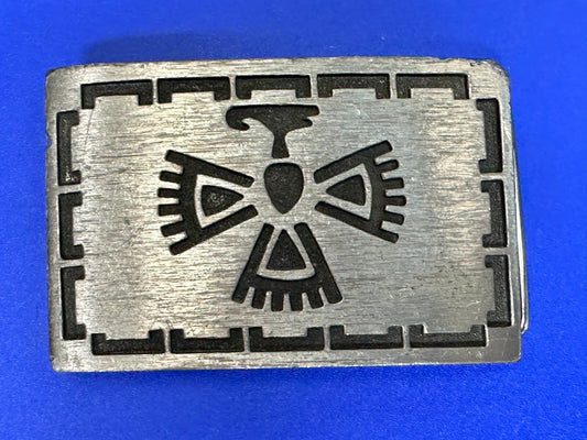Thunderbird Native American Indian Art Symbol Rectangular Western Belt Buckleun