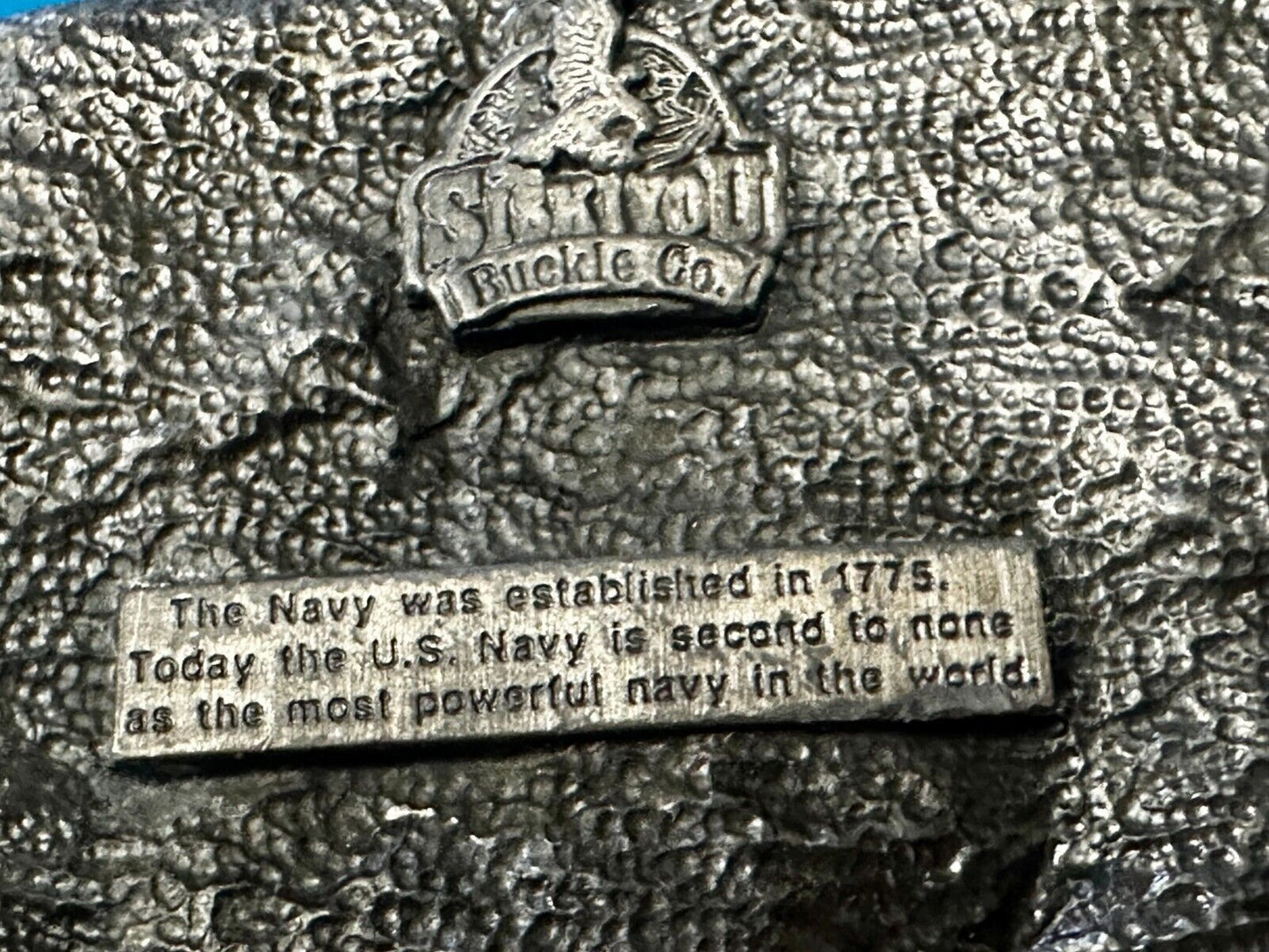 United States Navy Patriotic Flag Eagle Naval Seal Vtg 1991 Belt Buckle Siskiyou
