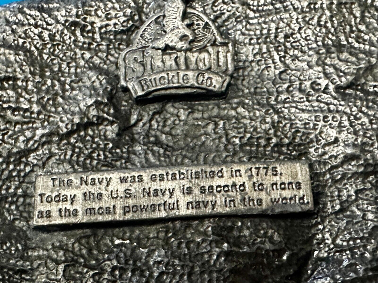 United States Navy Patriotic Flag Eagle Naval Seal Vtg 1991 Belt Buckle Siskiyou