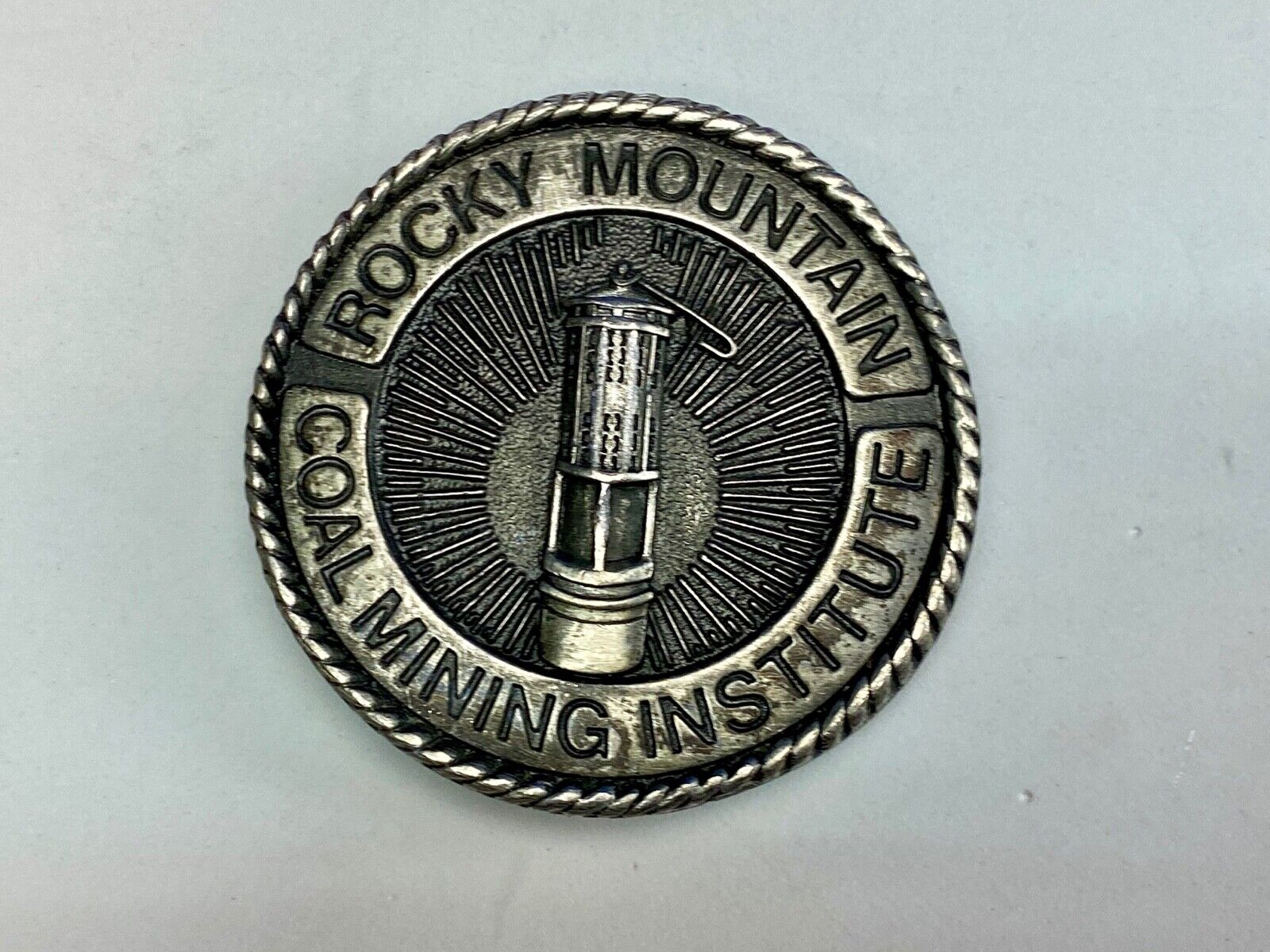 Vintage 1982 Silvertone ROCKY MOUNTAIN COAL MINING INSTITUTE Belt Buckle