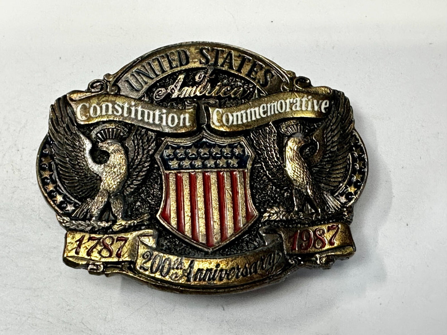 United States of America Constitution Commemorate 200th Anniversary Belt Buckle