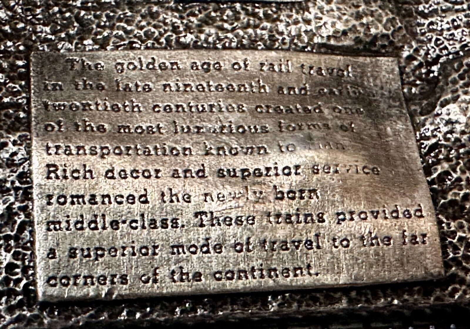Train Steam Engine Over Bridge RailRoad RR Vintage 1980's Bergamot Belt Buckle