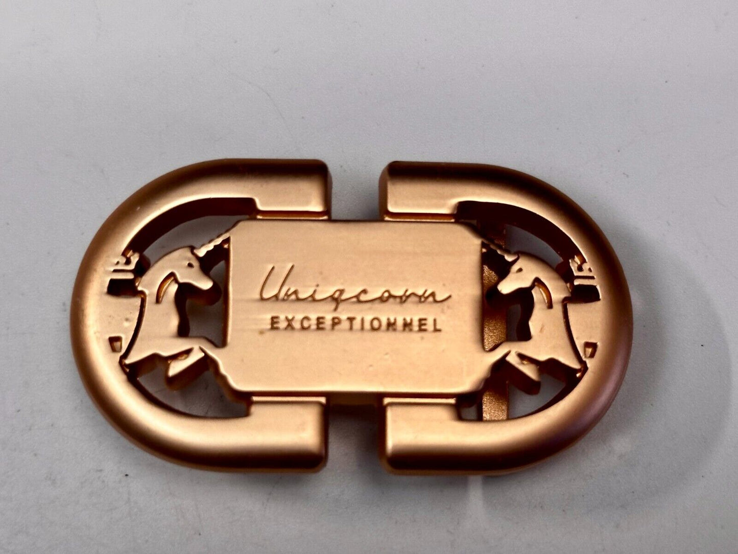 Uniqcorn Exceptionnel - Unknown to me!   unicorn's facing in cutout Belt Buckle
