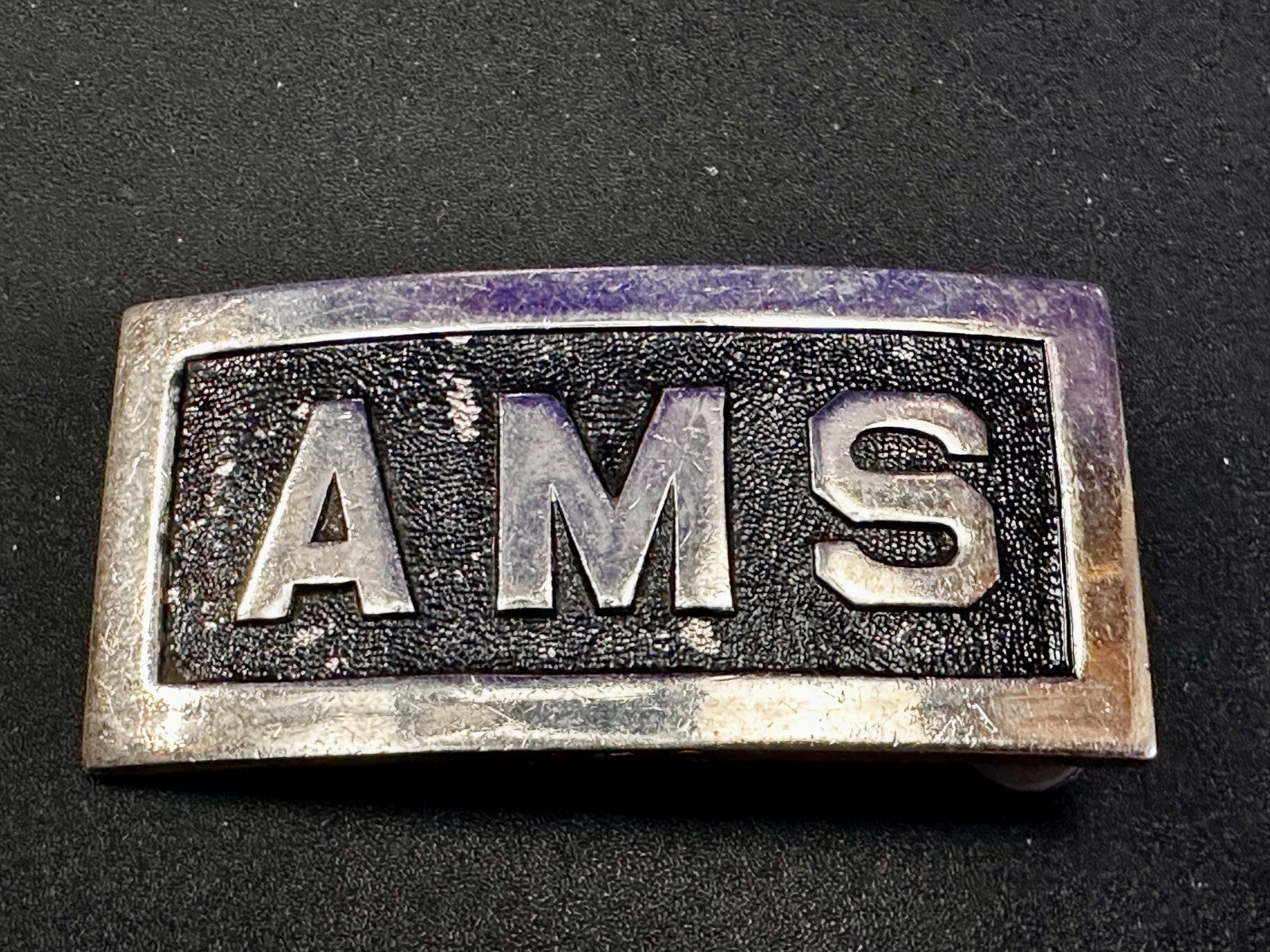 AMS Advanced Math & Science High School Initials Letters Belt Buckle