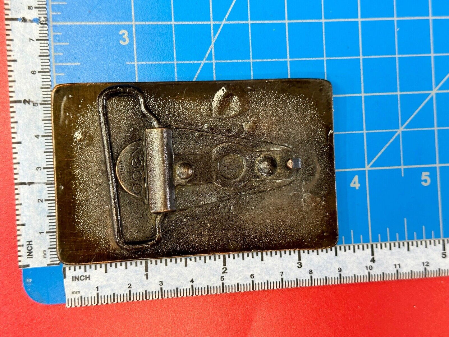 US STAMP Bicentennial celebration America figural belt buckle by Oden