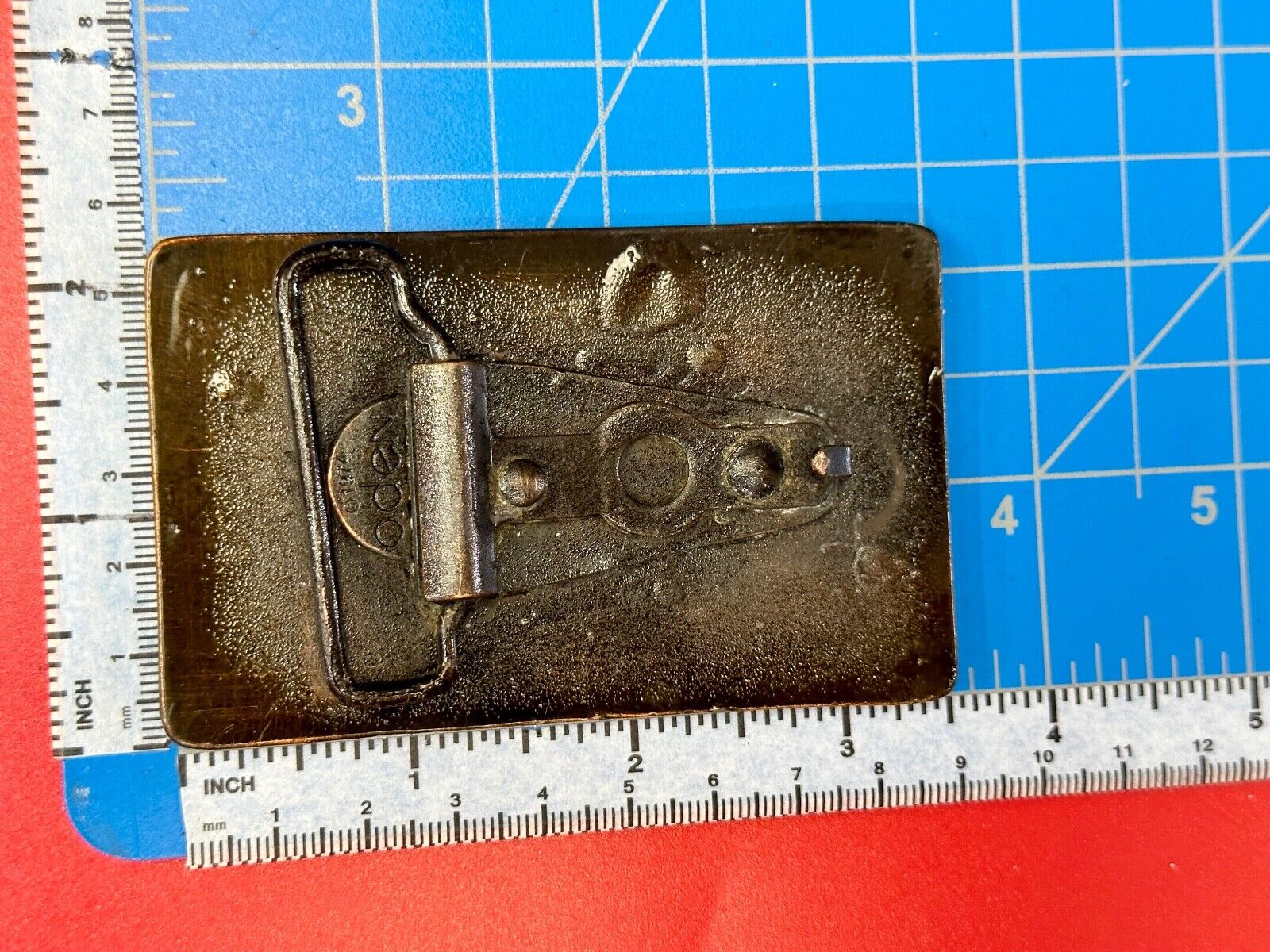 US STAMP Bicentennial celebration America figural belt buckle by Oden