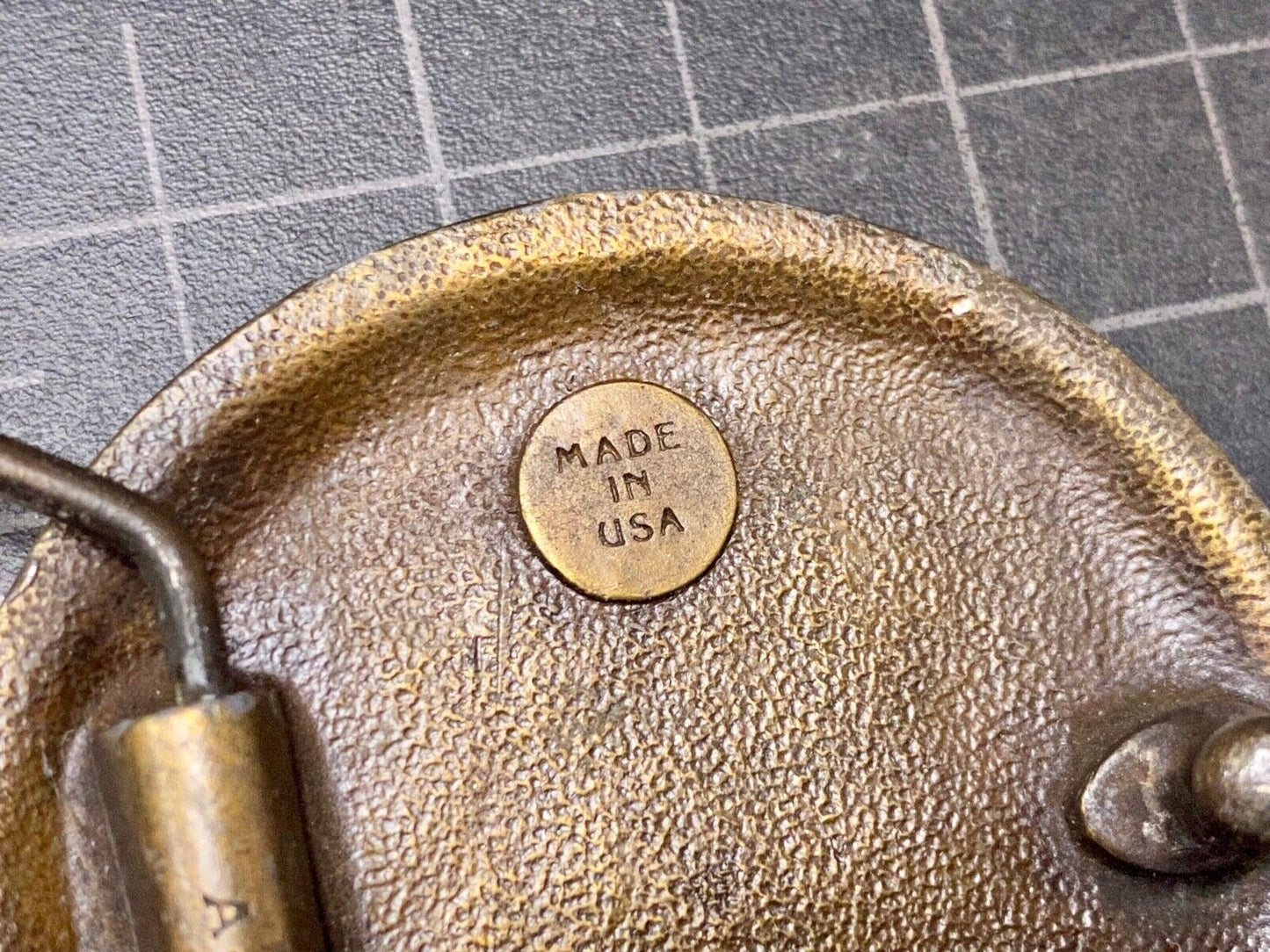 A-39 Cyclists Cup Tandum Bicycle Round Rare! Bergamot Brass Works Belt Buckle