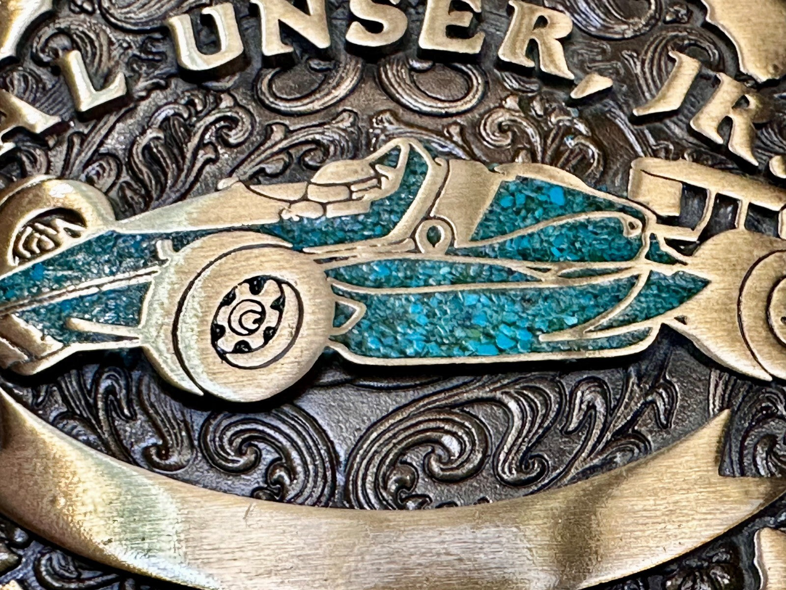 Al Unser Jr. Indianapolis 500 Car Advanced Casting Race Fans Belt Buckle