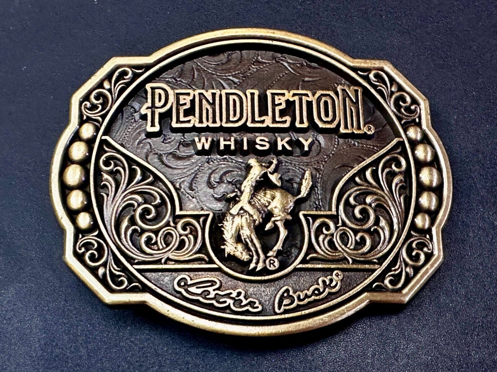 2024 Pendleton Whiskey Let'er Buck Rodeo Cowboy Montana Silversmiths Belt Buckle