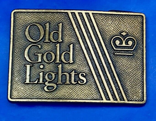 Vintage 1970S ***Old Gold Lights*** Cigarettes Tobacco Advertising Belt Buckle
