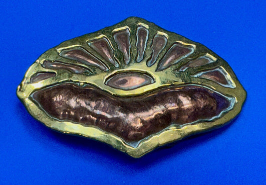 Artisan Handmade India Inspired Mixed Metal LARGE Vintage Belt Buckle
