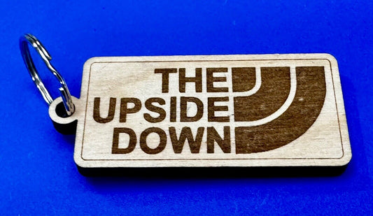 The Upside Down Promo Wood Keychain - Key Ring Chain