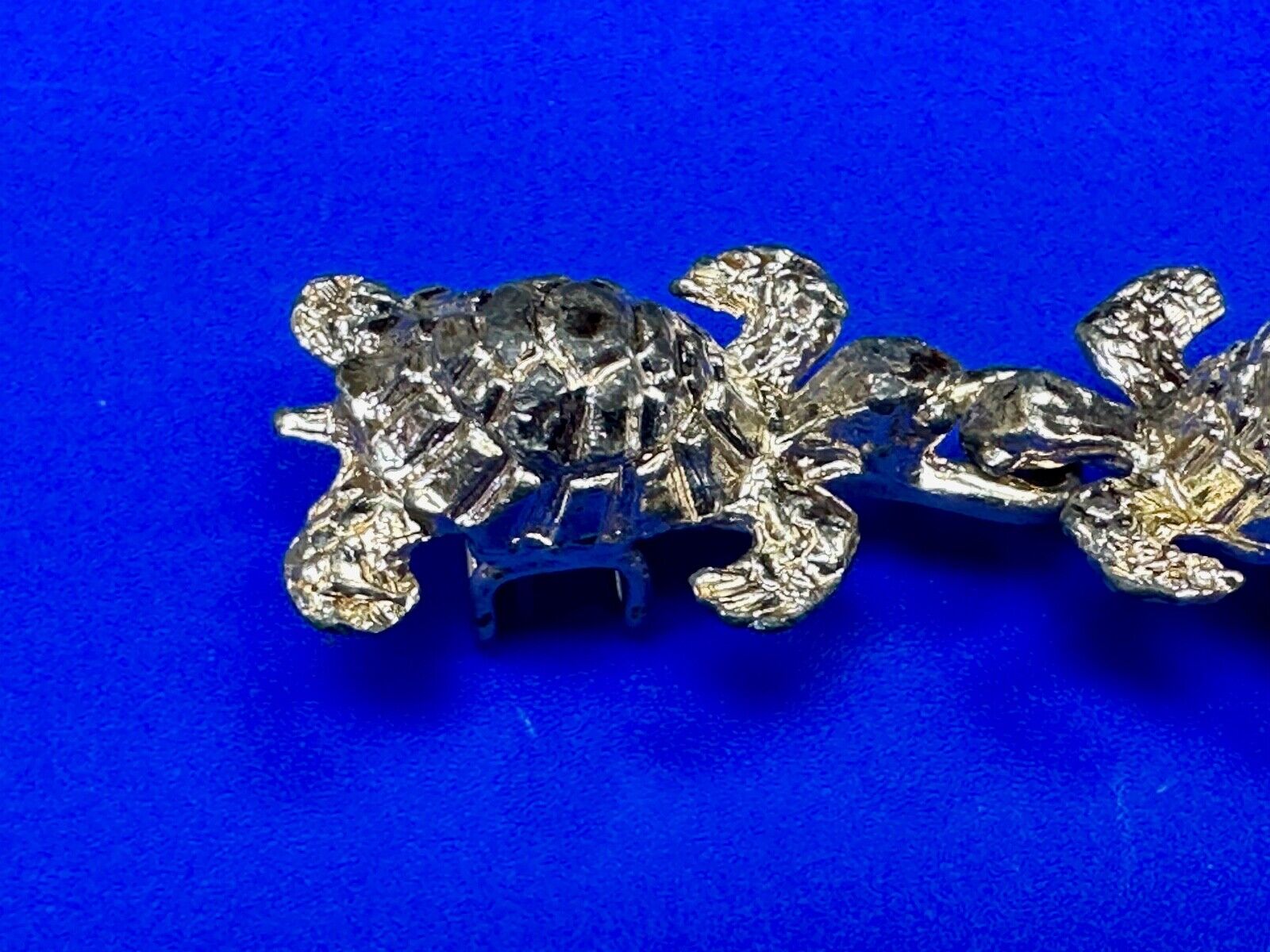 Two piece Turtles - gold tone interconnecting vintage Ocean Sea belt buckle