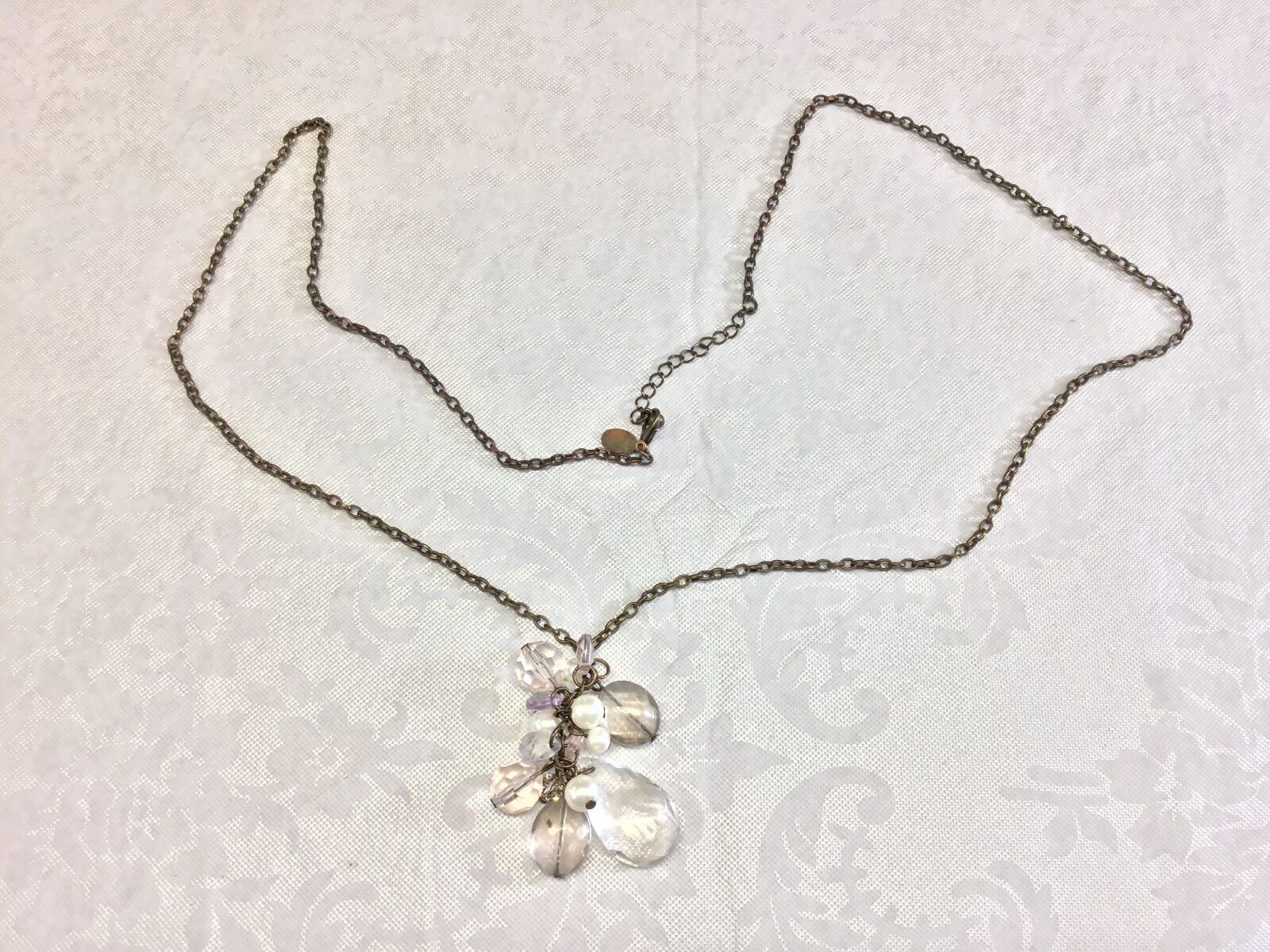 AEO huge cluster crystal? CHUNKY large necklace 