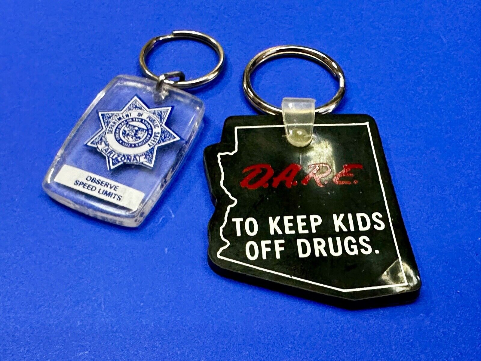 Arizona DARE and Public Safety Observe Speed Limits 2 Lot State Keychains Fobs