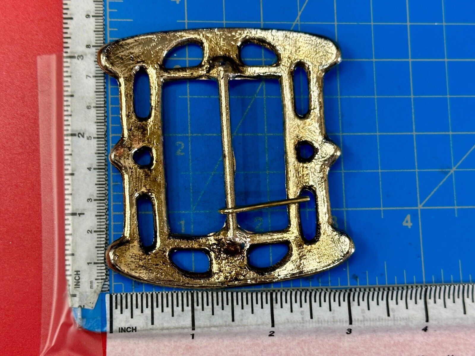 Victorian Vibe see through Rectangular center bar replacement belt buckle