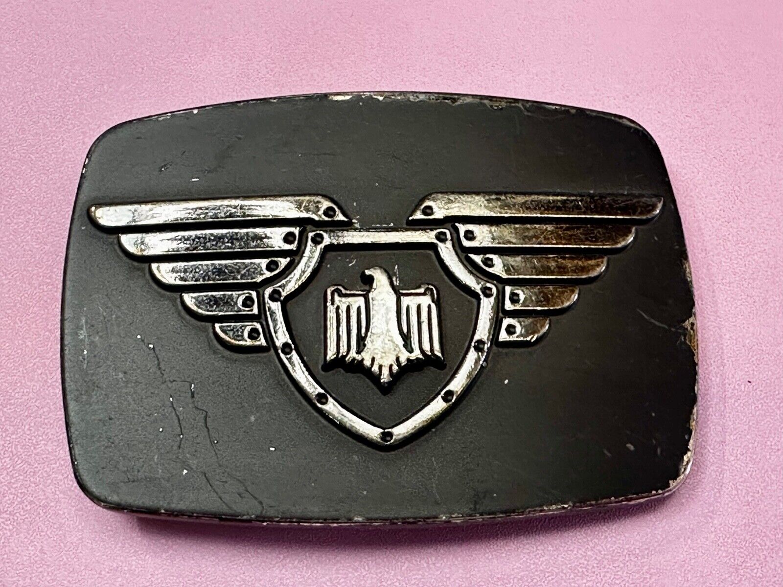 Thunderbird Emblem Logo With Wings 90's Chrome Brand 6172 Belt Buckle