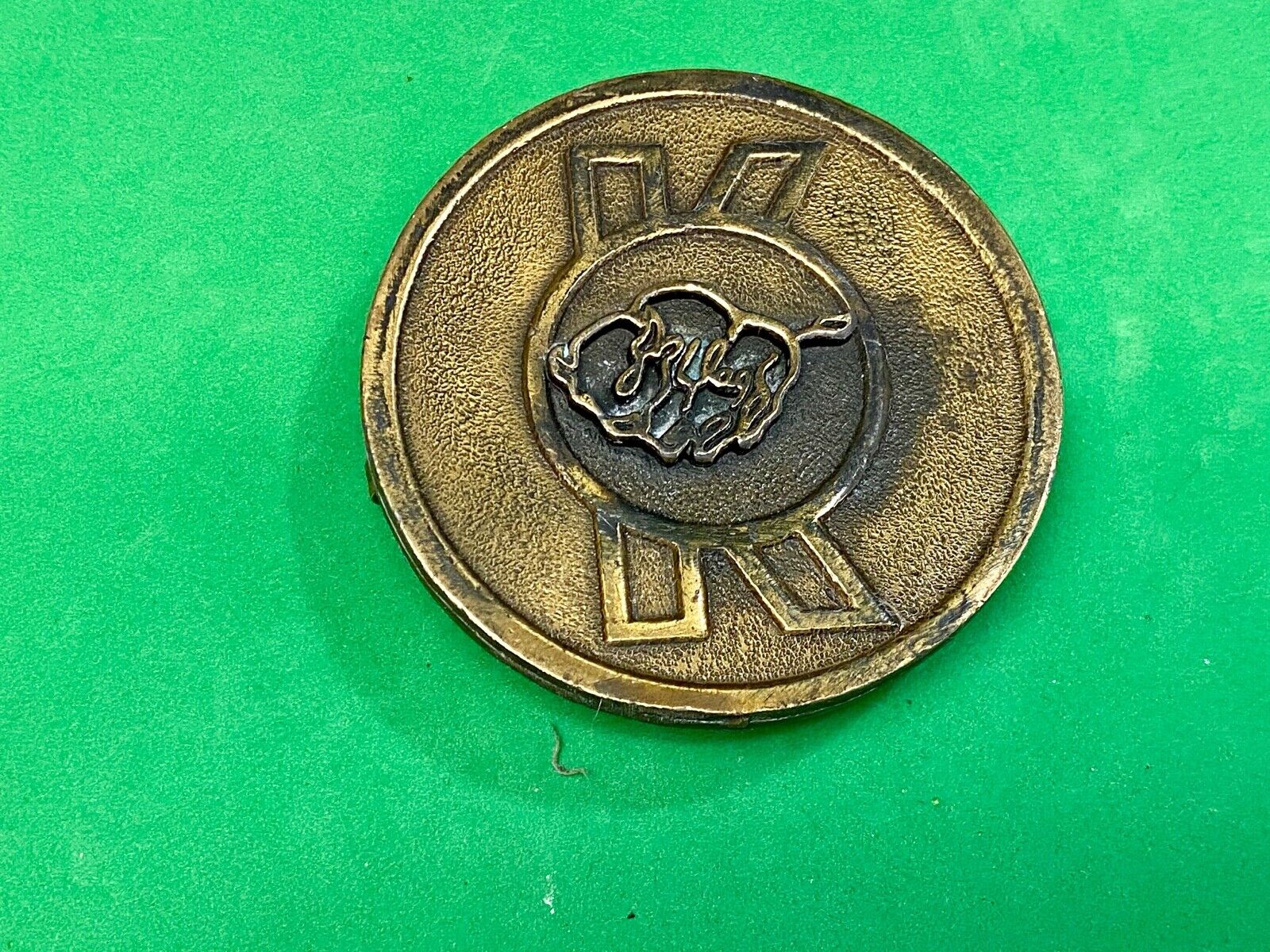 Vintage Hitline Western Cowboy Cowgirl Cow Steer Bull - Letter K belt buckle 