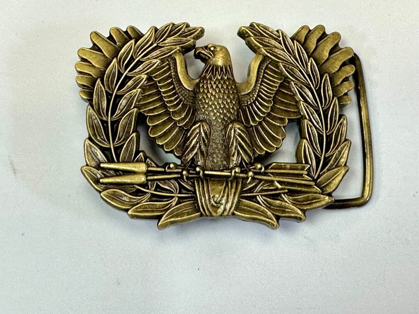 All American Emblem - Majestic Eagle, Arrows, Olive Branch cutout belt buckle