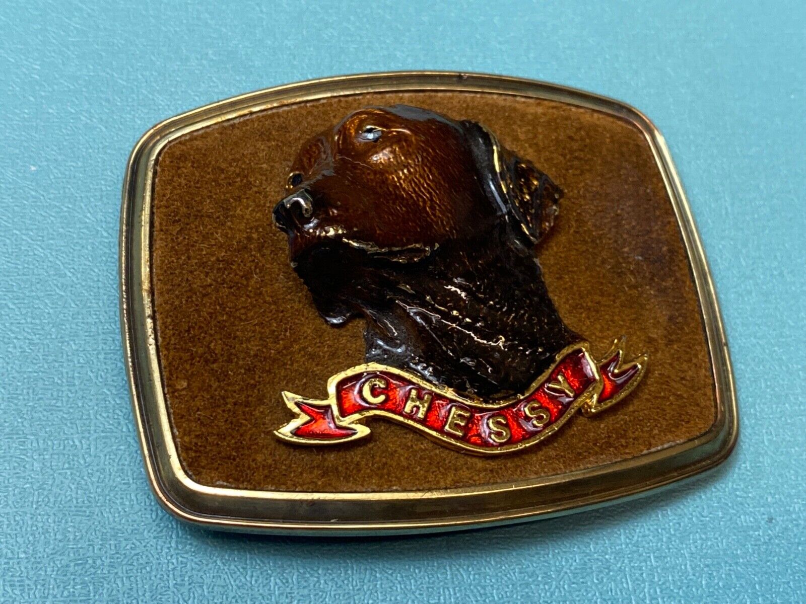 1979 Chessy Dog Breed Mans best Friend Raintree belt buckle