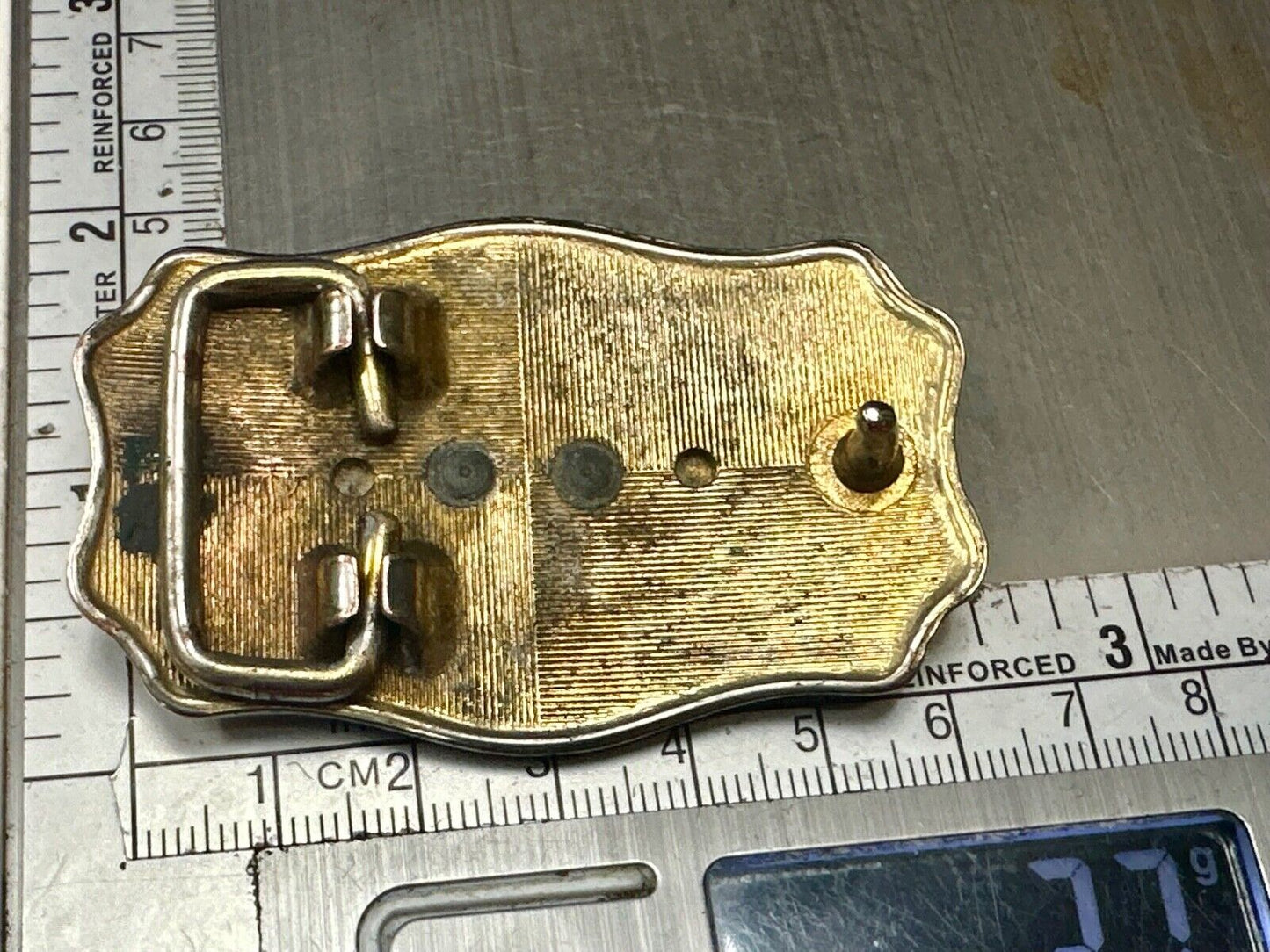 Vintage Horse head - Two tone western flower swirl belt buckle