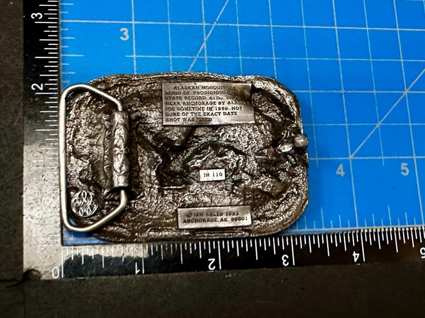 Alaskan Mosquito Alaska State Bird Novelty Fly Fishing Themed Belt Buckle