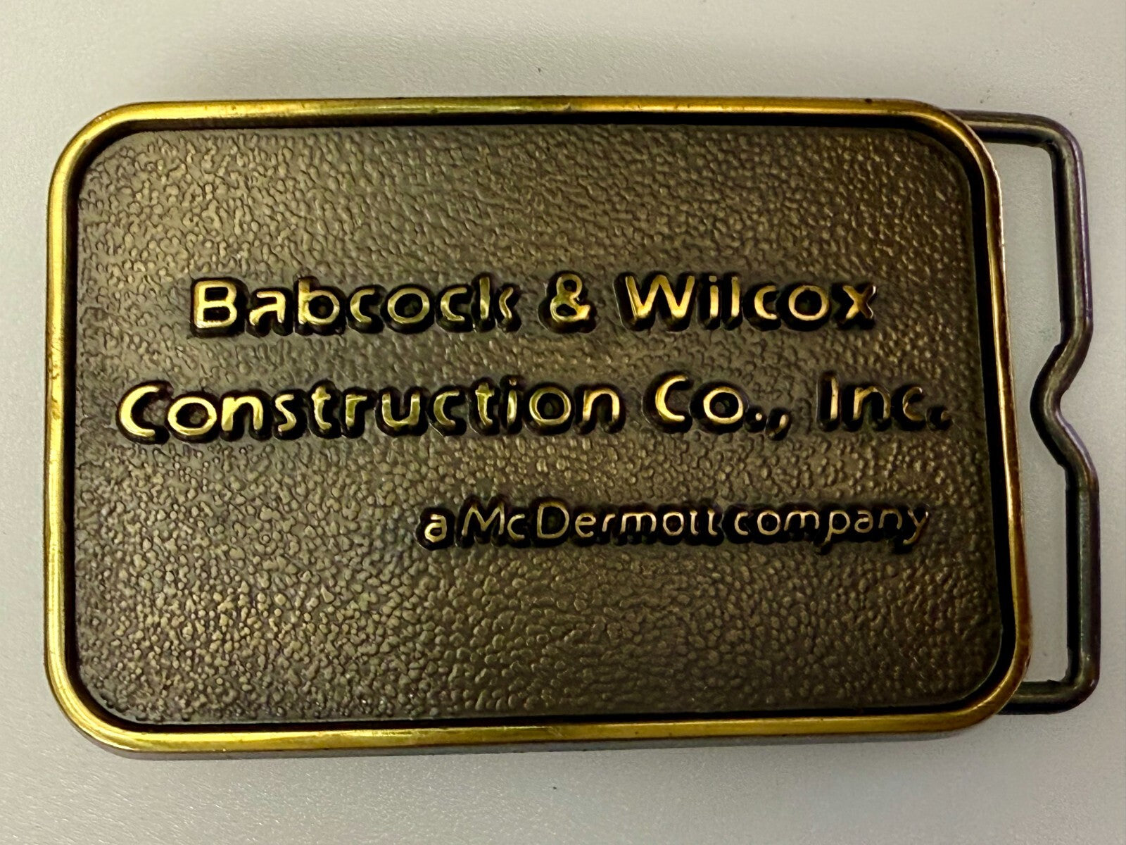 Babcock & Wilcox Construction Co. Commemorative Solid Brass Jadco Belt Buckle