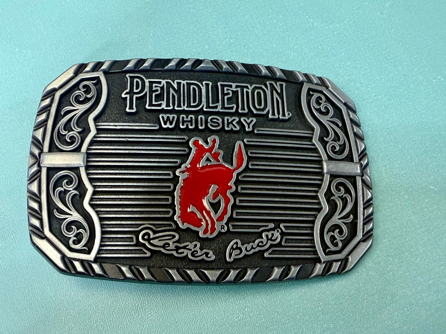 2025 Pendleton Whiskey Let'er Buck Rodeo Cowboy Montana Silversmiths Belt Buckle