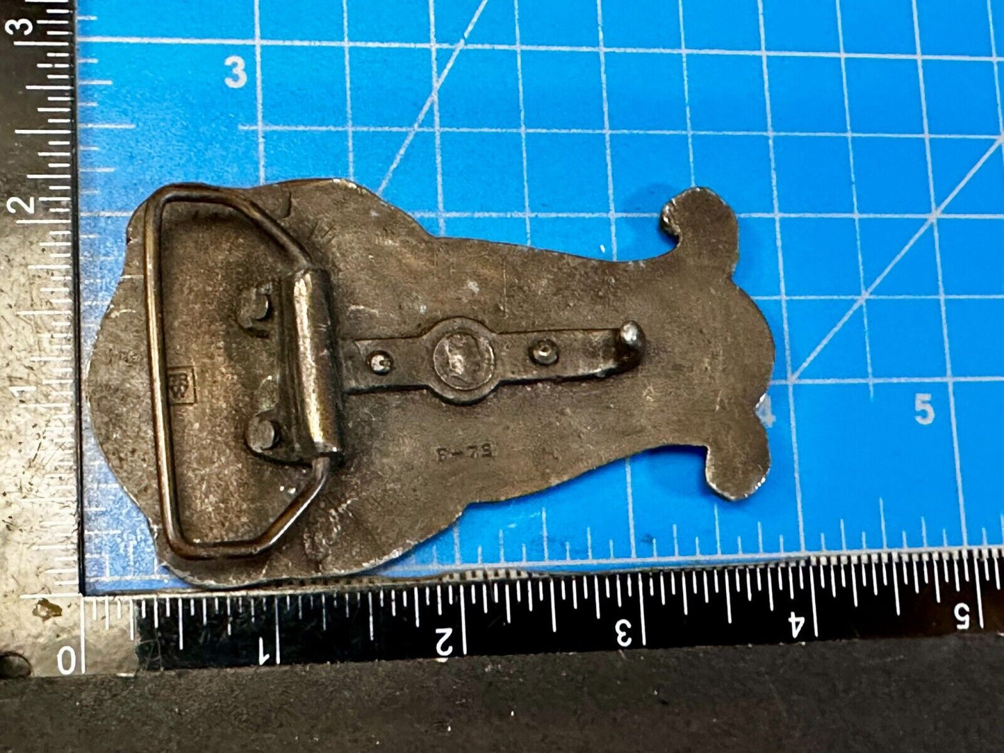 Antique Art Nouveau Ornate Floral Theme Vintage Bergamot Belt Buckle BBW  F-72