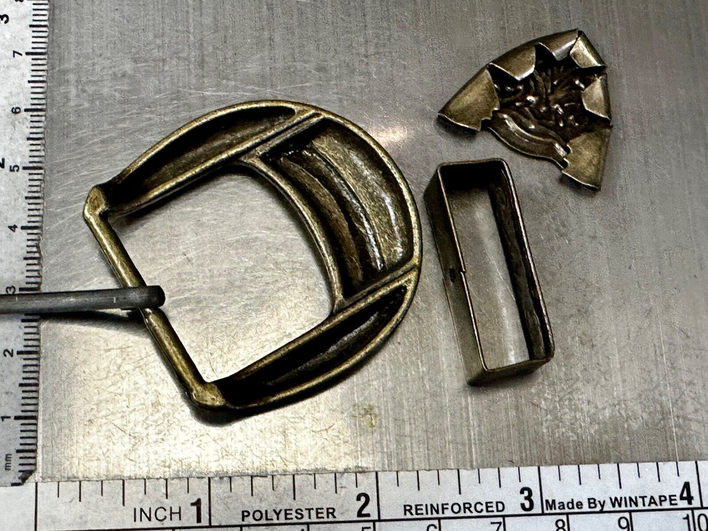 Three Piece Ranger Style Replacement Belt Buckle Keeper and Tip