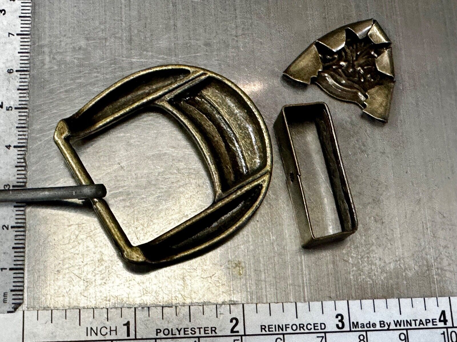 Three Piece Ranger Style Replacement Belt Buckle Keeper and Tip
