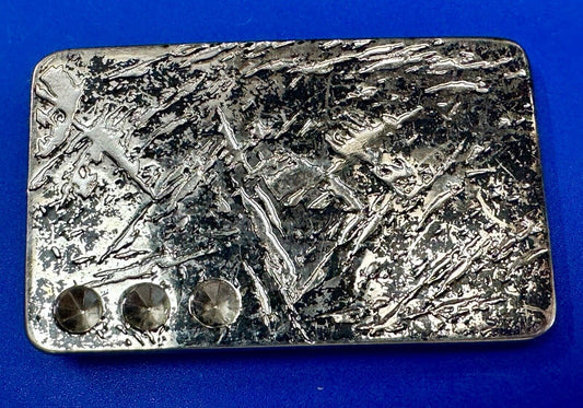Unknown to me!  Faux Metal shards - space for 3 Rhinestone's Vintage Belt Buckle
