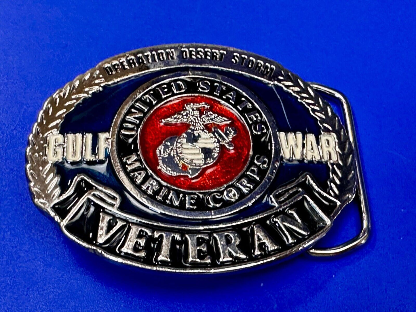 United States Marine Corp. Operation Desert Storm Gulf War Veteran Belt Buckle