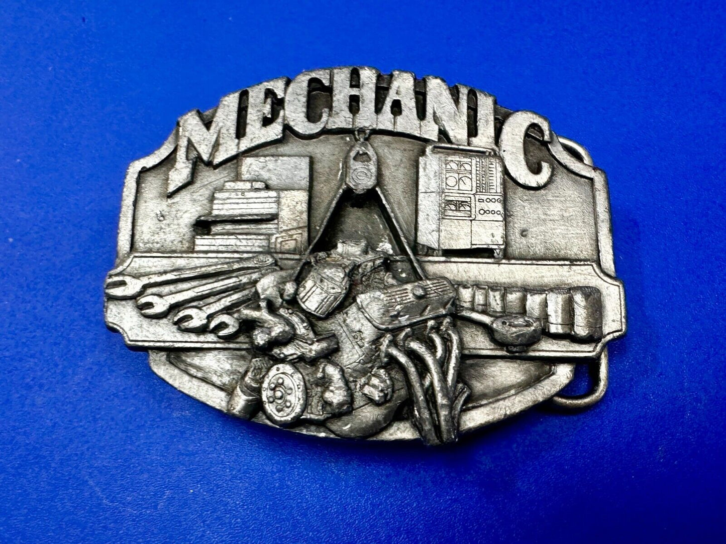 Auto Car Truck Mechanic Wrencher Garage Shop Owner Vintage Siskiyou Belt Buckle