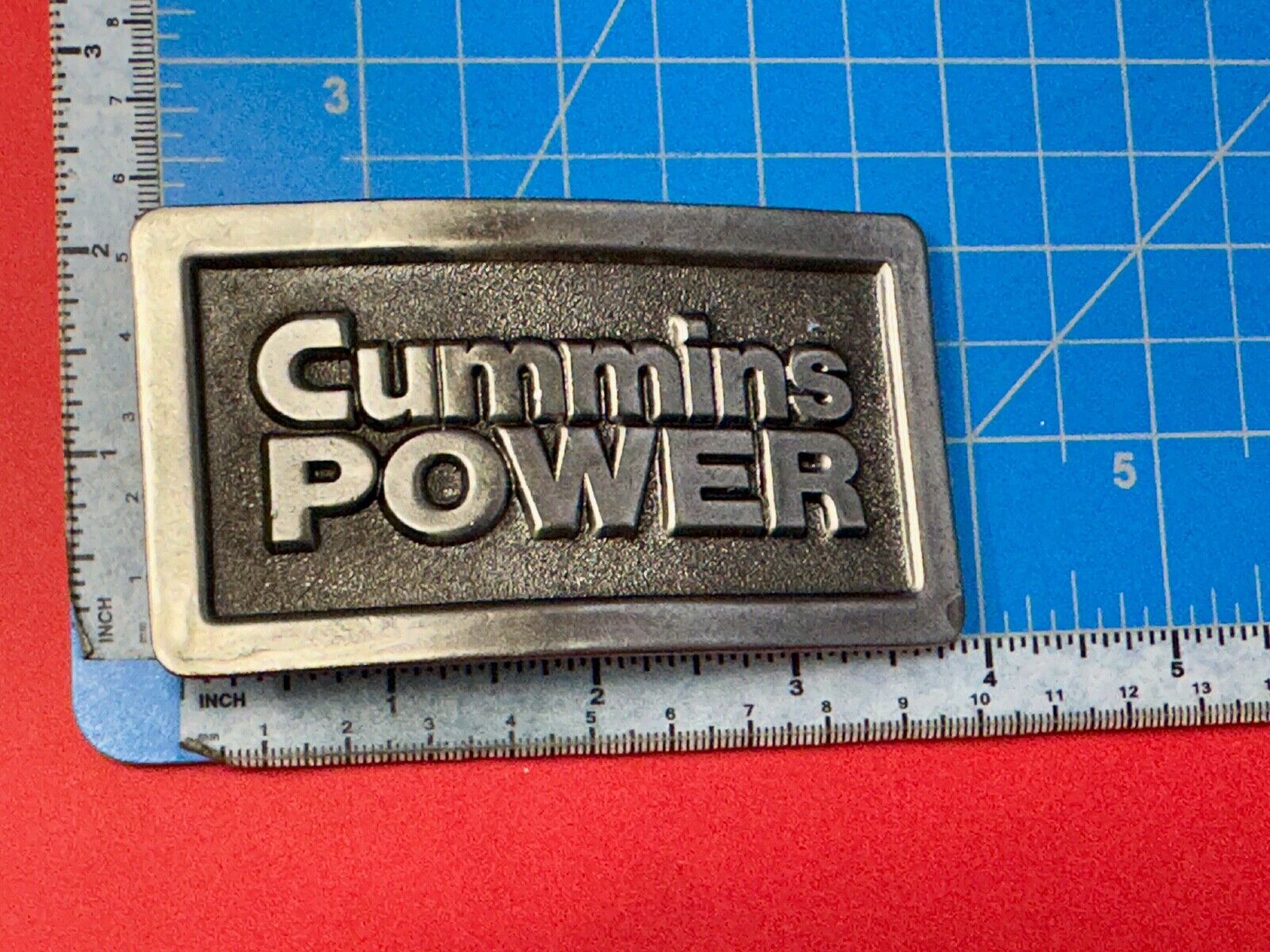 Vintage Cummins Power Promo Belt Buckle Diesel Truck Torque Vintage 1970s Lewis