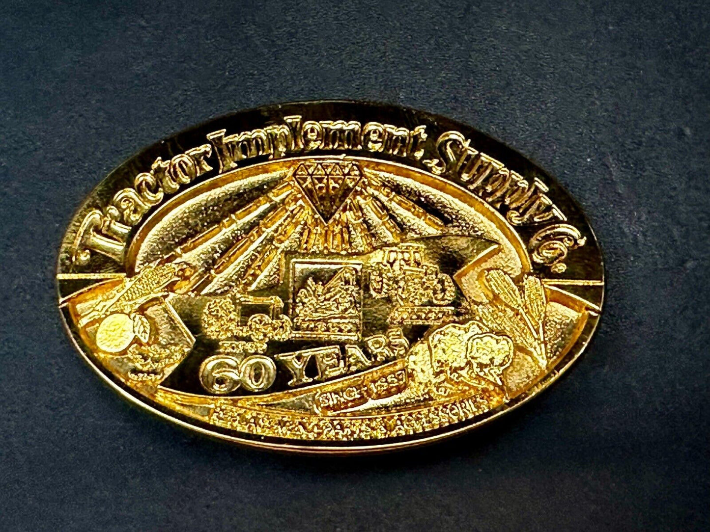 60 years TISCO Tractor Implement Supply company Vintage Belt Buckle by Speccast