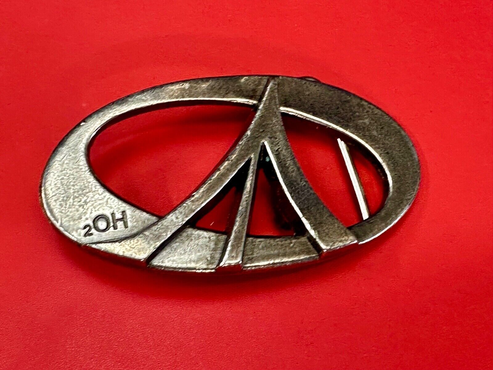 2OH Peace love & Rock & Roll gold color belt buckle